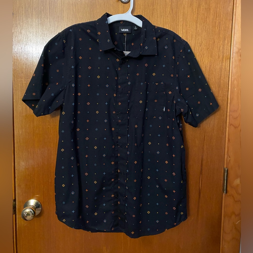 Boys Vans shortsleeved collared shirt. Brand new. With tags.